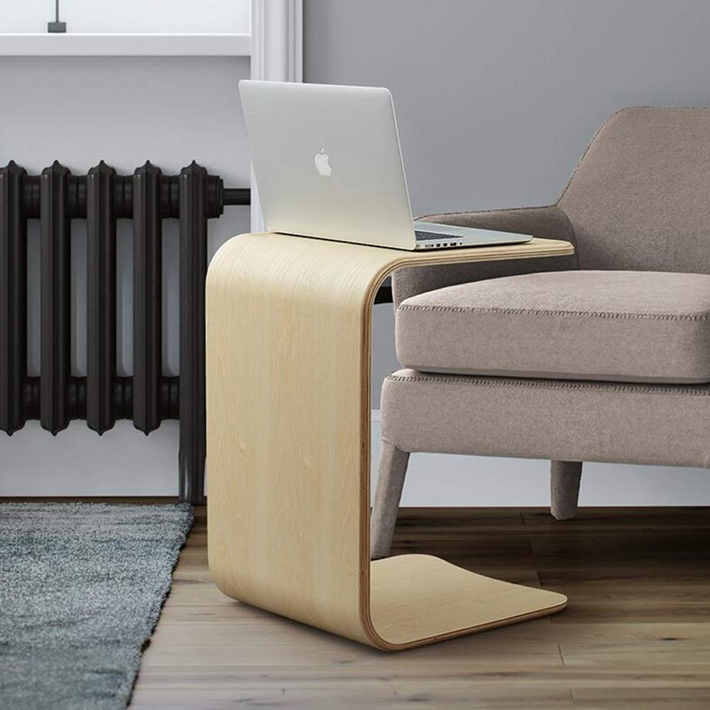 Amazon｜Virod U字型サイドテーブル、 ナチュラルエッジエンドテーブル